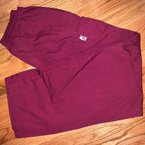 S Maroon- Fashion Seal Scrub Pants